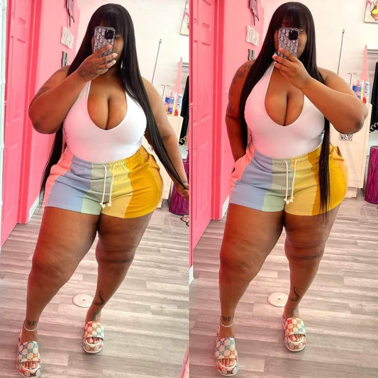 Color block shorts