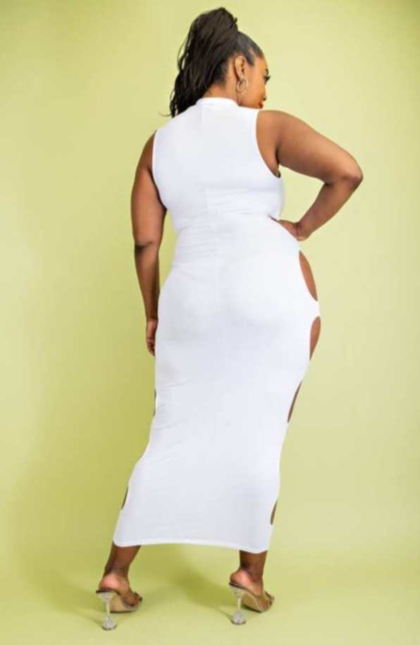 Sleeveless Cutout Body Con Dress