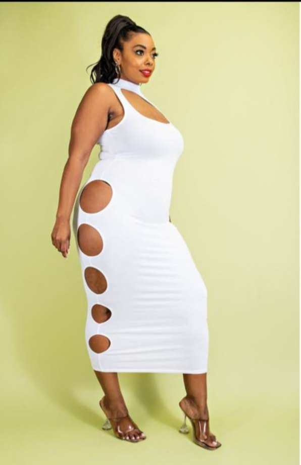 Sleeveless Cutout Body Con Dress
