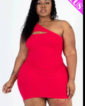 One Shoulder Body Con Dress